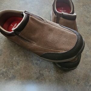 Wrangler Men's Tan and Black Slip-On Loafers Pre Owned Normal Wear